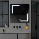 LED Spiegel Quadratisch | Touch-Schalter | Kaltweißes Licht - Reyze Seria Salono Model 3